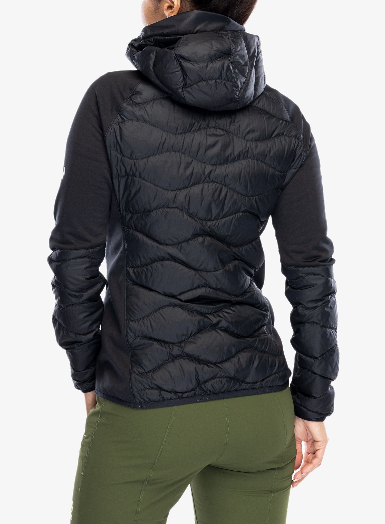 Dámska hybridná bunda dámska Peak Performance Helium Down Hybrid Hood - black