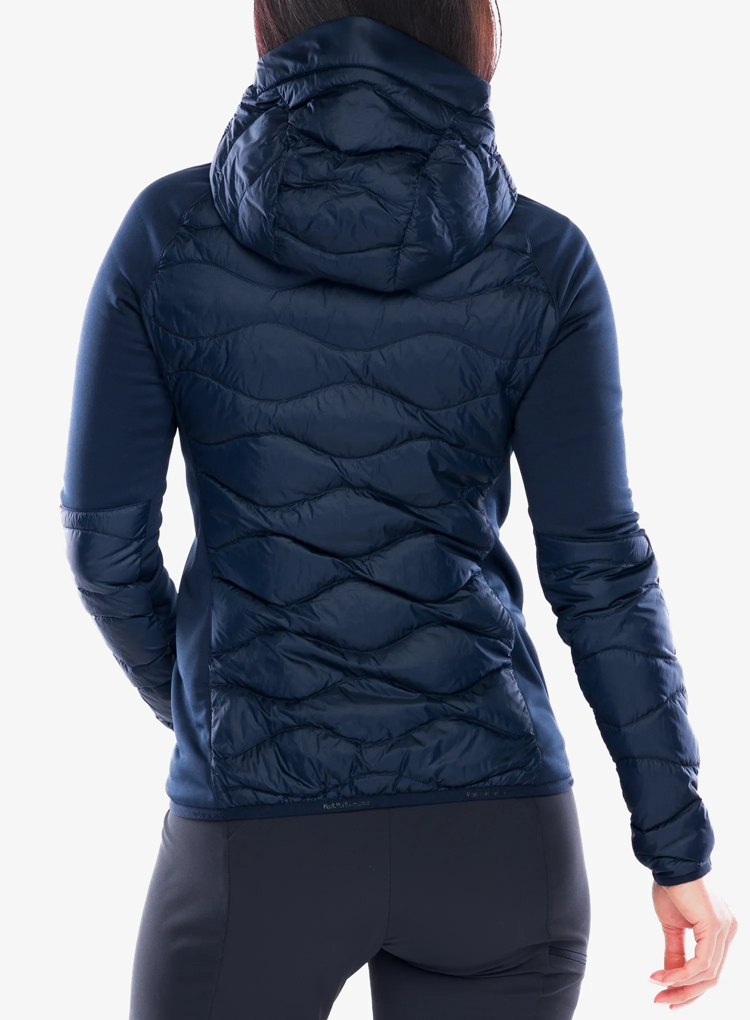 Dámska hybridná bunda dámska Peak Performance Helium Down Hybrid Hood - blue shadow