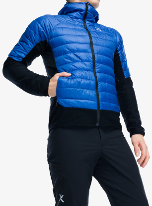 Hybridná bunda Montura Peak Hybrid Hooded Jacket - b.blue