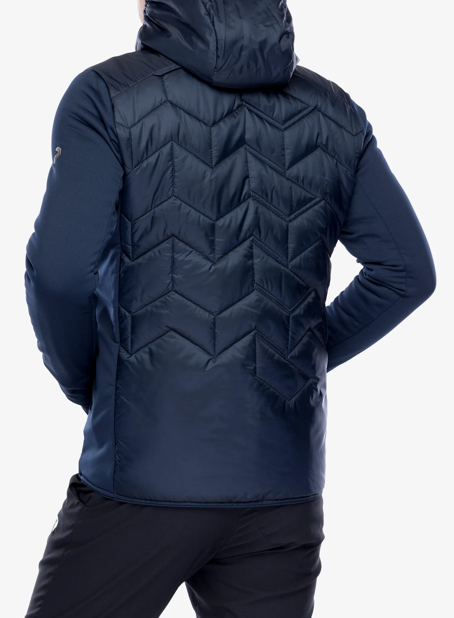 Hybridná bunda Peak Performance Elevate Liner Hybrid Hood - blue shadow