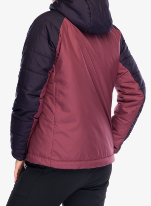 Zateplená bunda dámska adidas TERREX Multi Synthetic Insulated Hooded Jacket - aurora black/quiet crimson