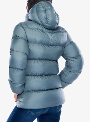 Zateplená bunda dámska Haglofs Puffy Mimic Hood - steel blue