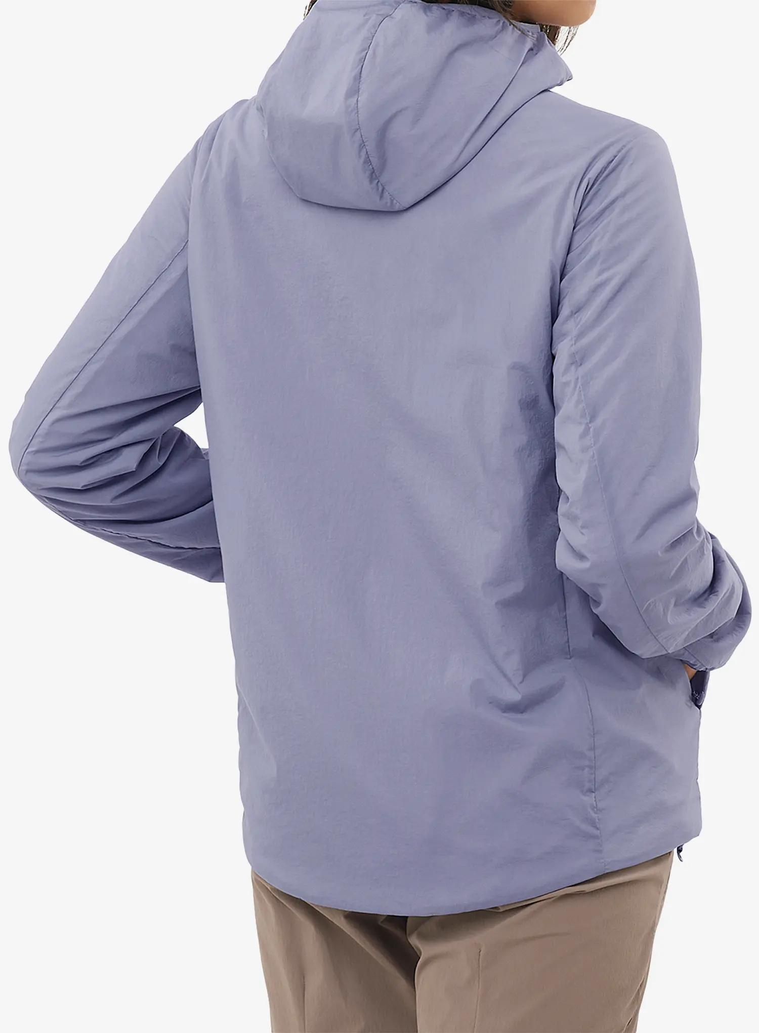 Zateplená bunda dámska Salomon Mountain Flex Jacket Hood - blue granite