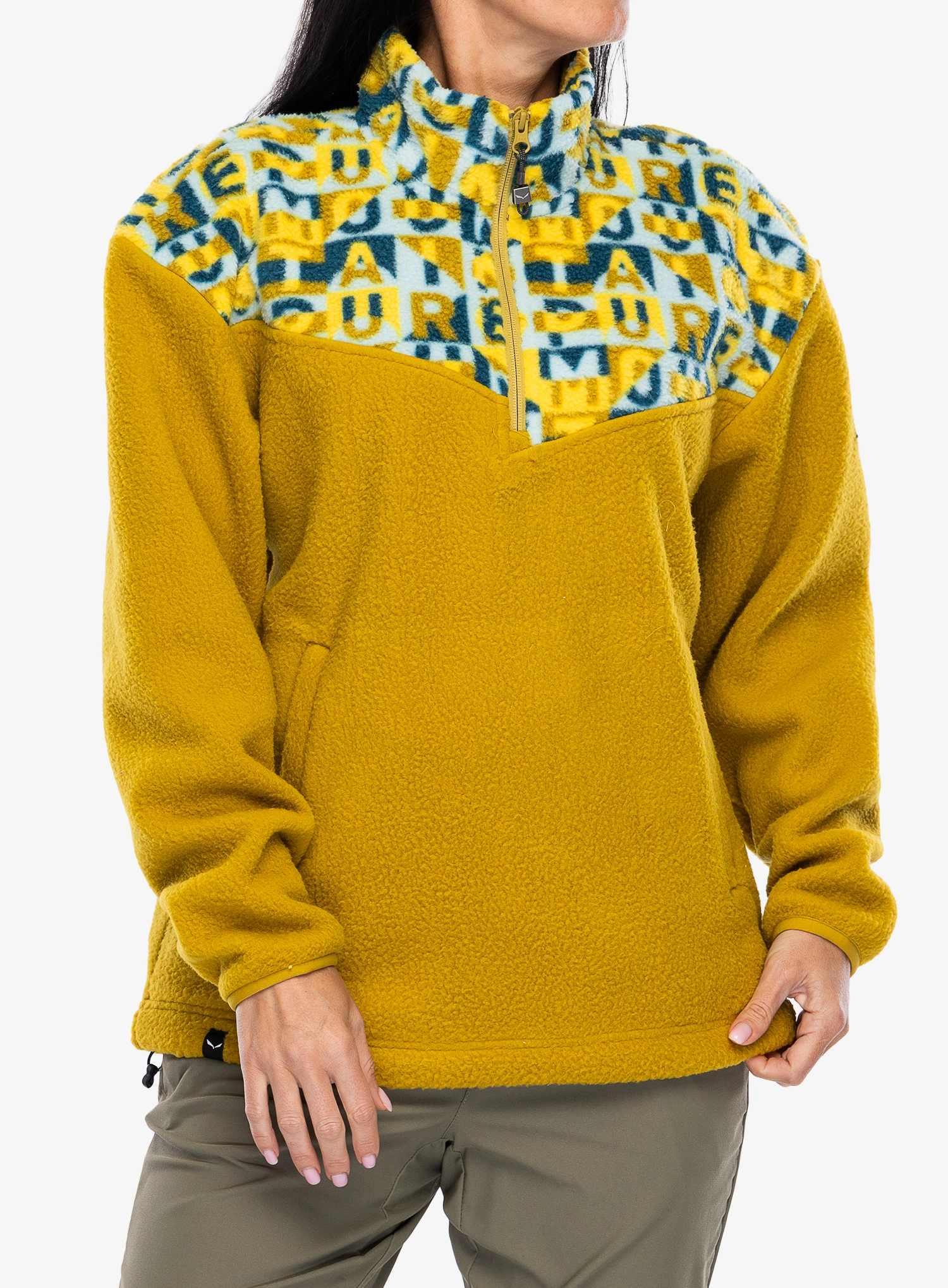 Flísová bunda Salewa Eagle Anniversary HZ Jacket - olive oil