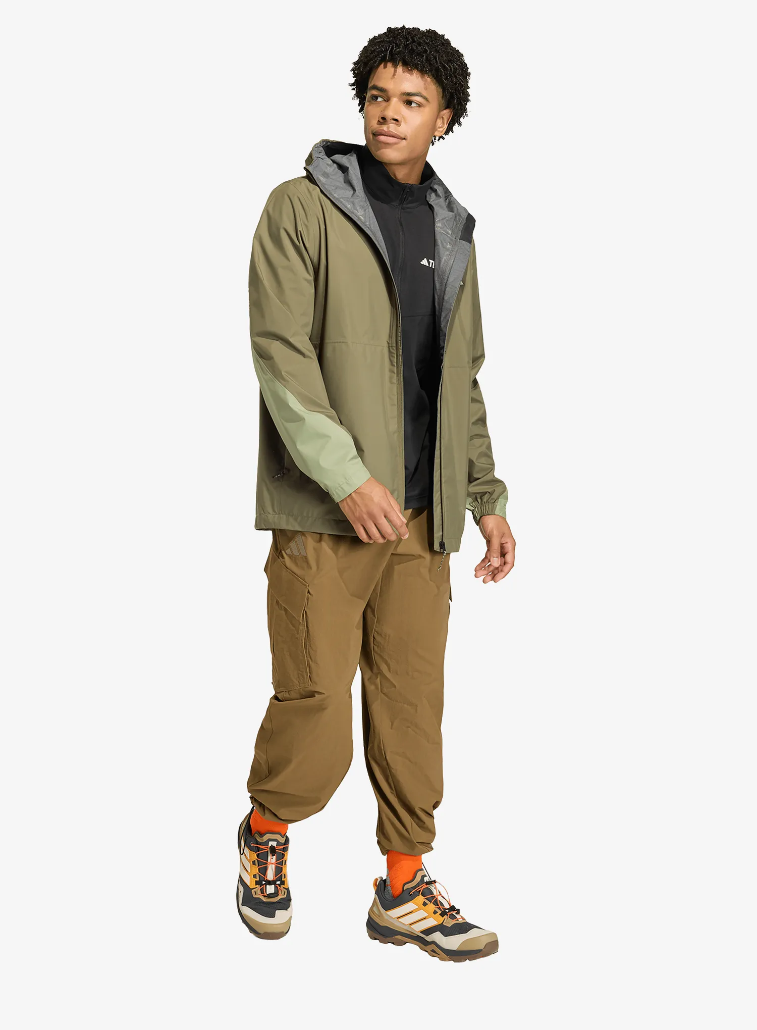 Bunda do dažďa adidas TERREX Multi 2.5l Climaproof Rain Jacket - olive strata/tent green