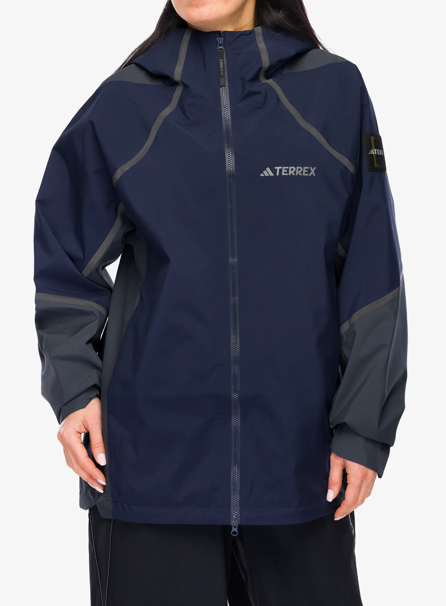 Bunda do dažďa adidas TERREX NG CP HD Jkt - legend ink/carbon