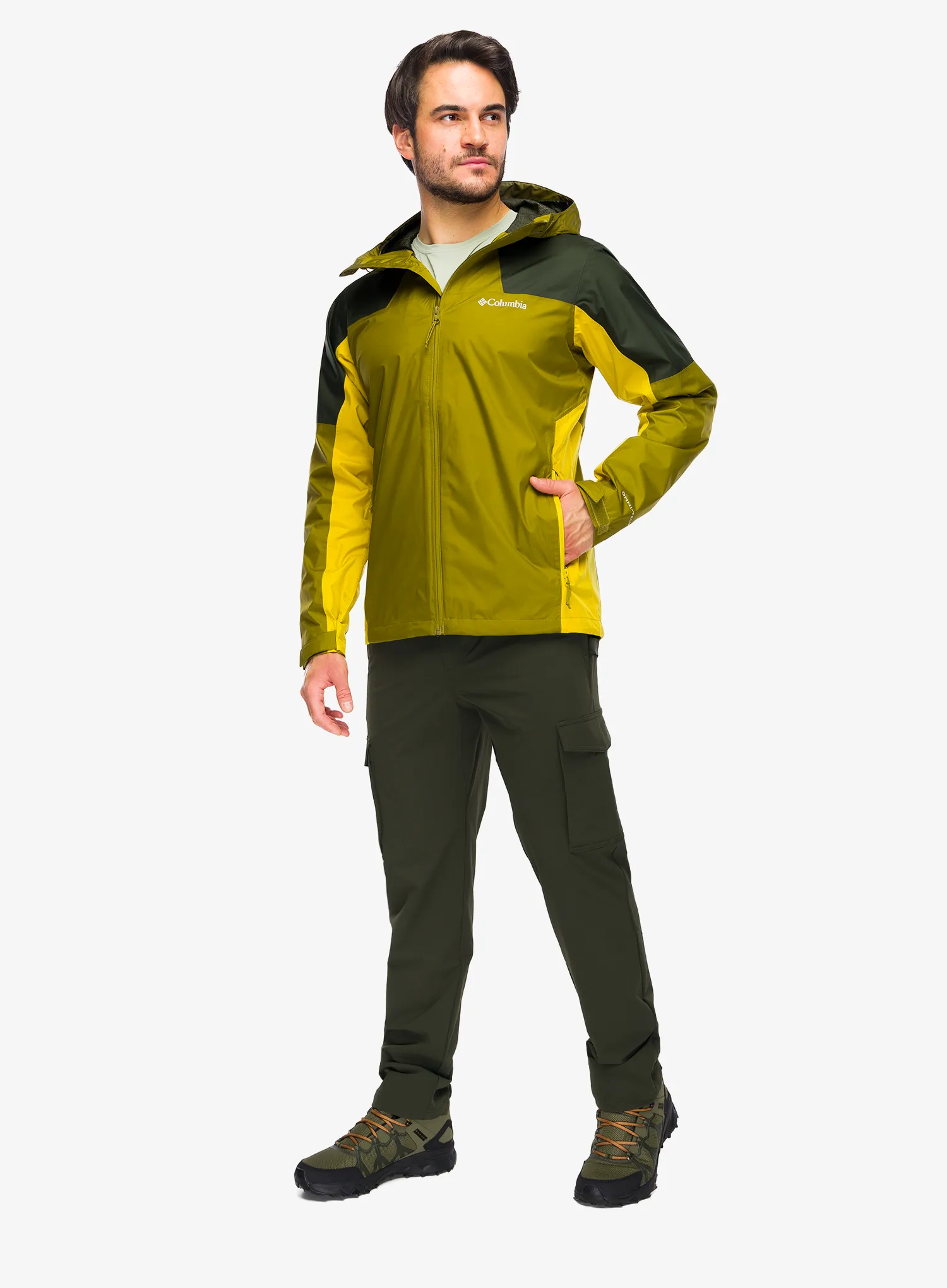 Bunda do dažďa Columbia Inner Limits III Jacket - mossy green/greenscape/a.moss
