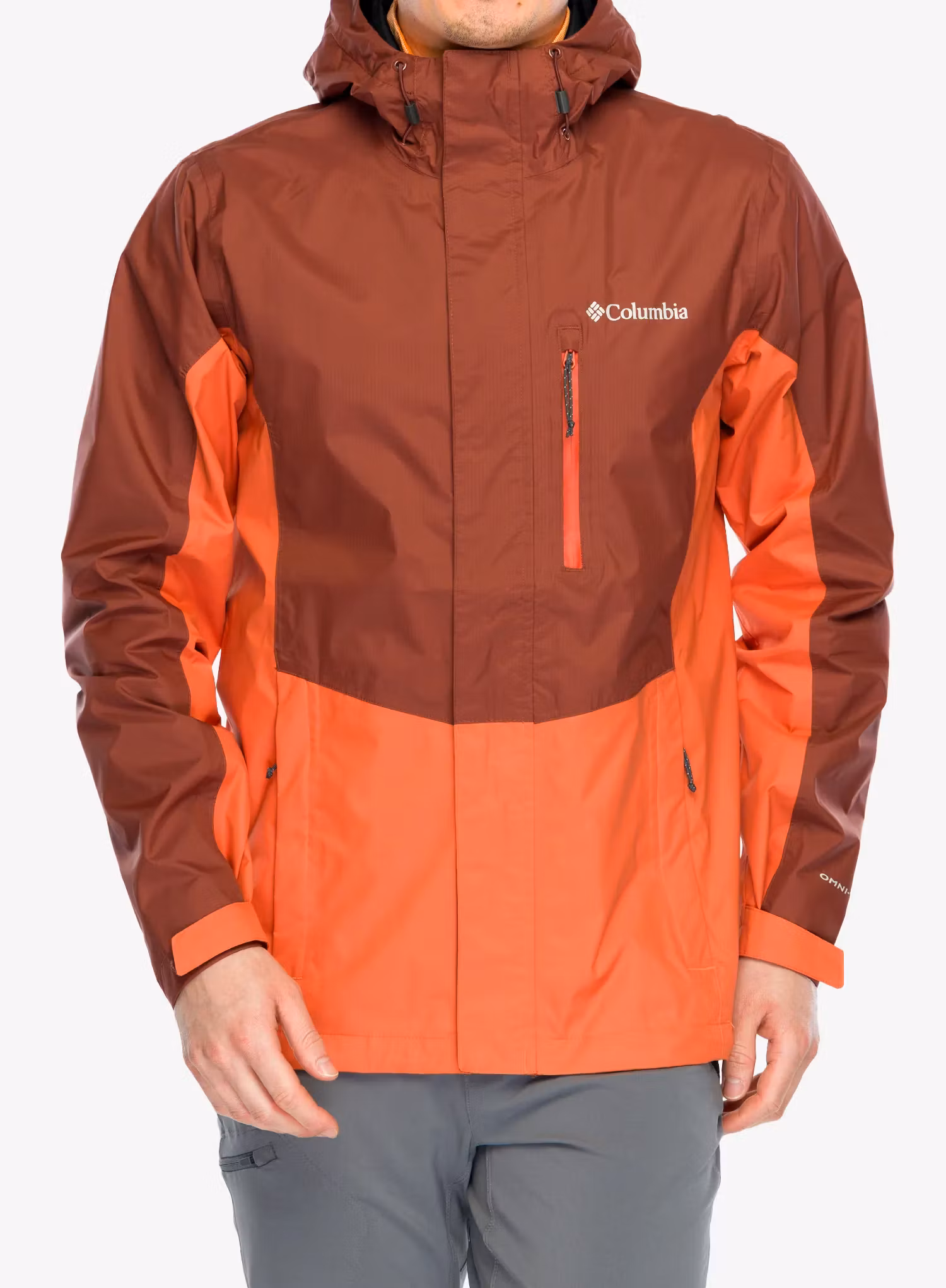 Bunda do dažďa Columbia Pouring Adventure III Jacket - spice/tuscan