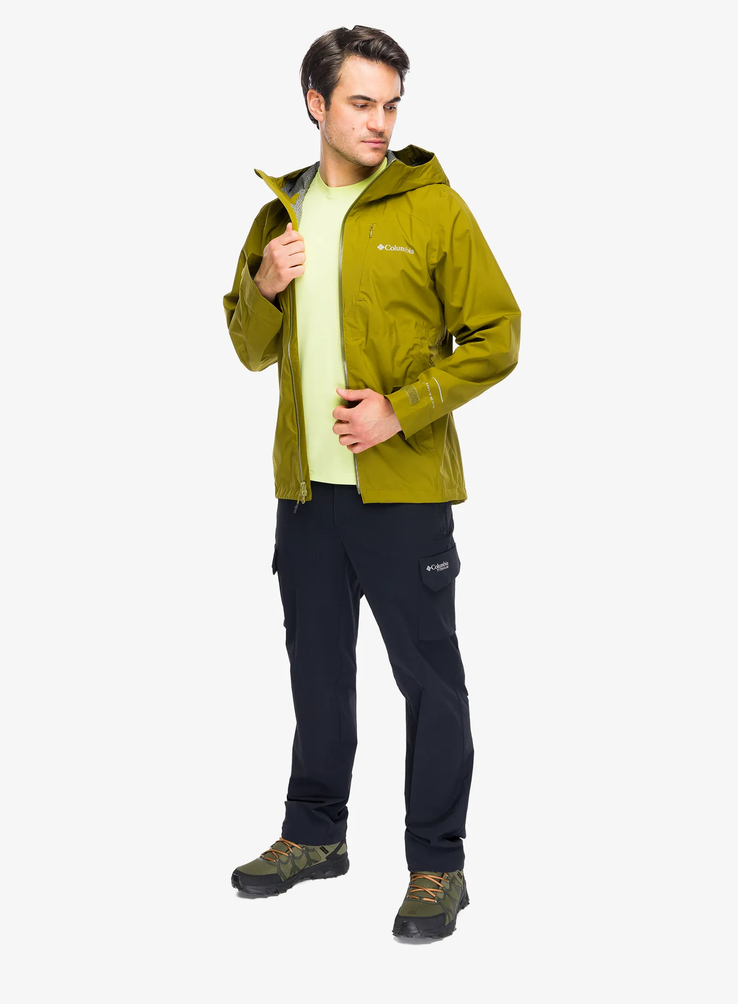 Bunda do dažďa Columbia Trailborne 2.5L Shell - mossy green