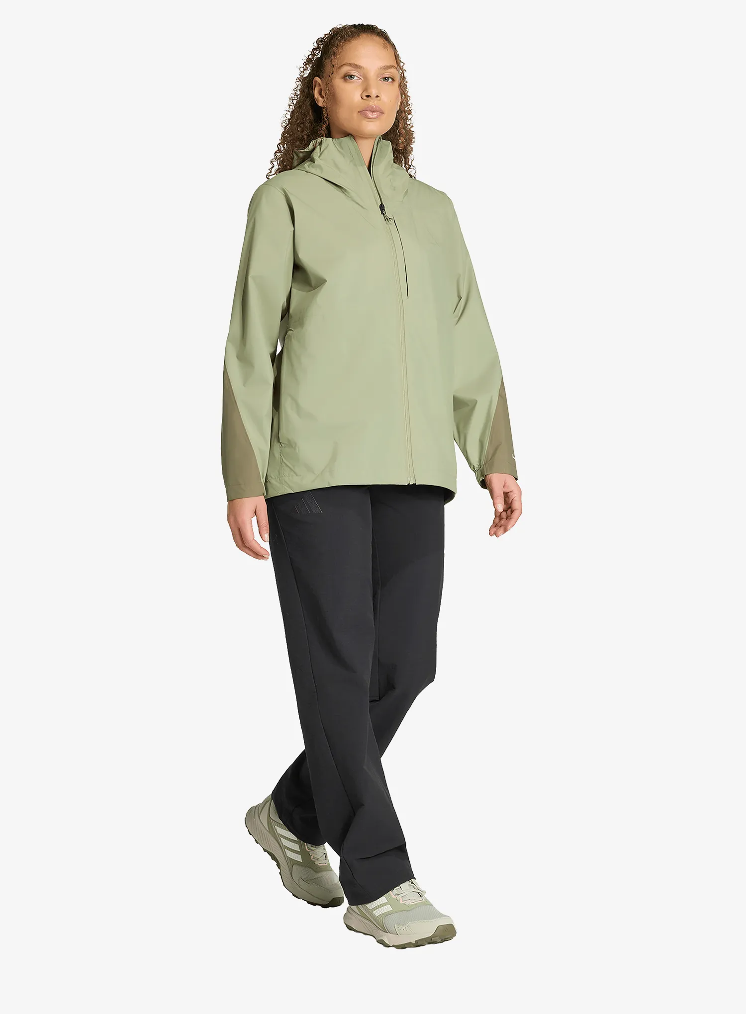Nepremokavá bunda dámska adidas TERREX Multi 2.5 Layer Climaproof Rain Jacket - tent green/olive strata
