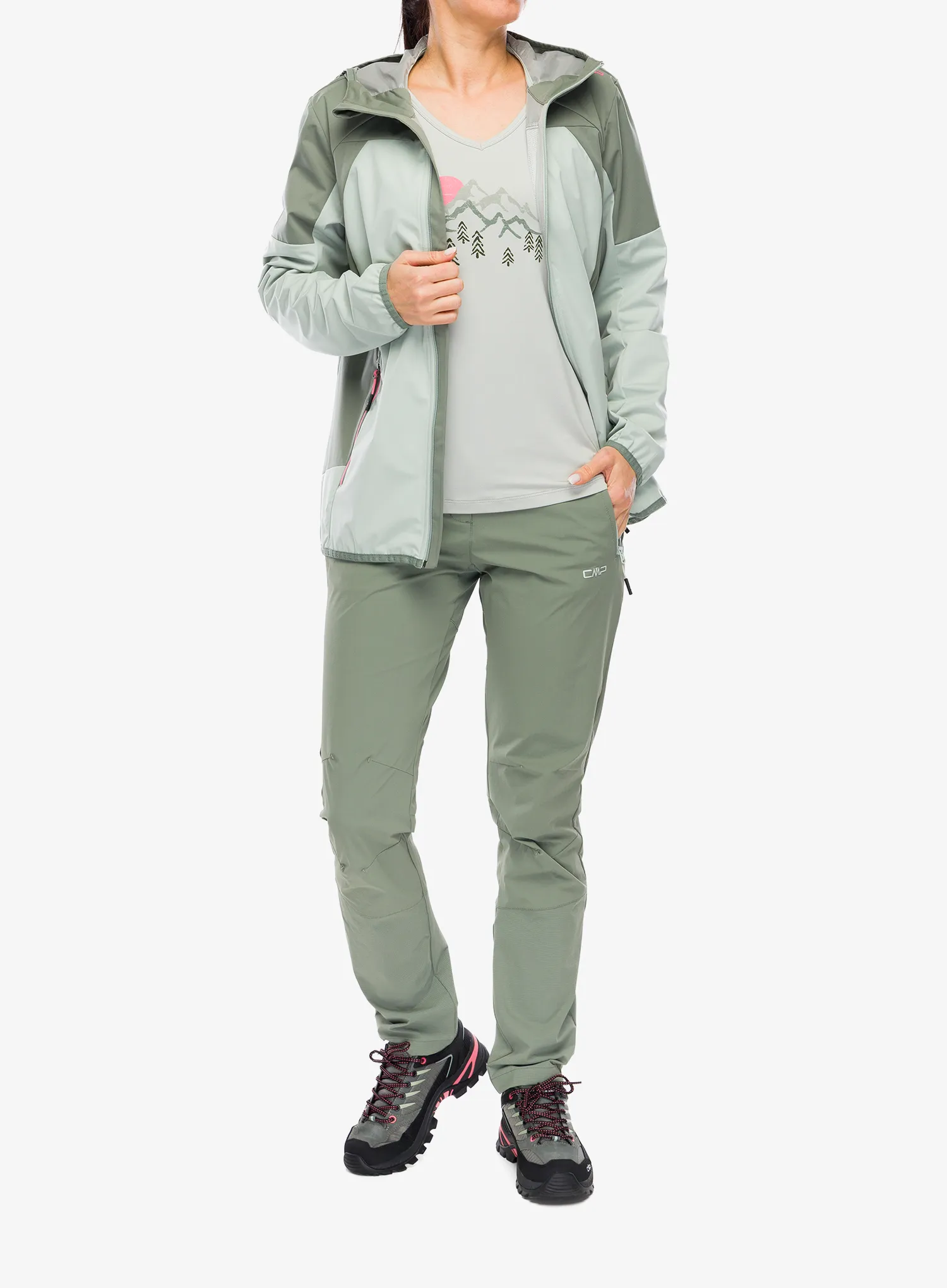 Nepremokavá bunda dámska CMP Vorina Jacket - pistacchio