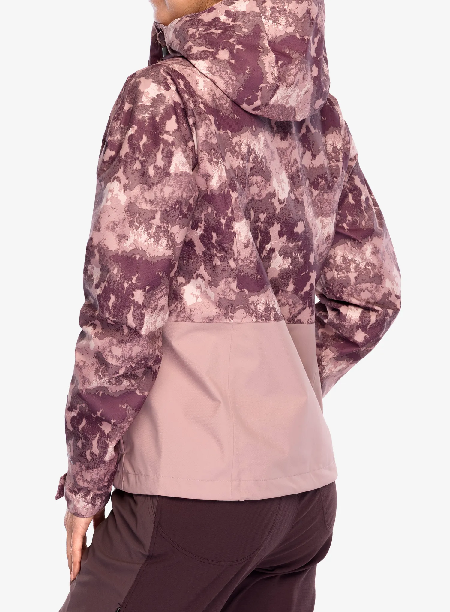 Nepremokavá bunda dámska Columbia Hikebound Printed Jacket - eraser pink deco/eraser pink