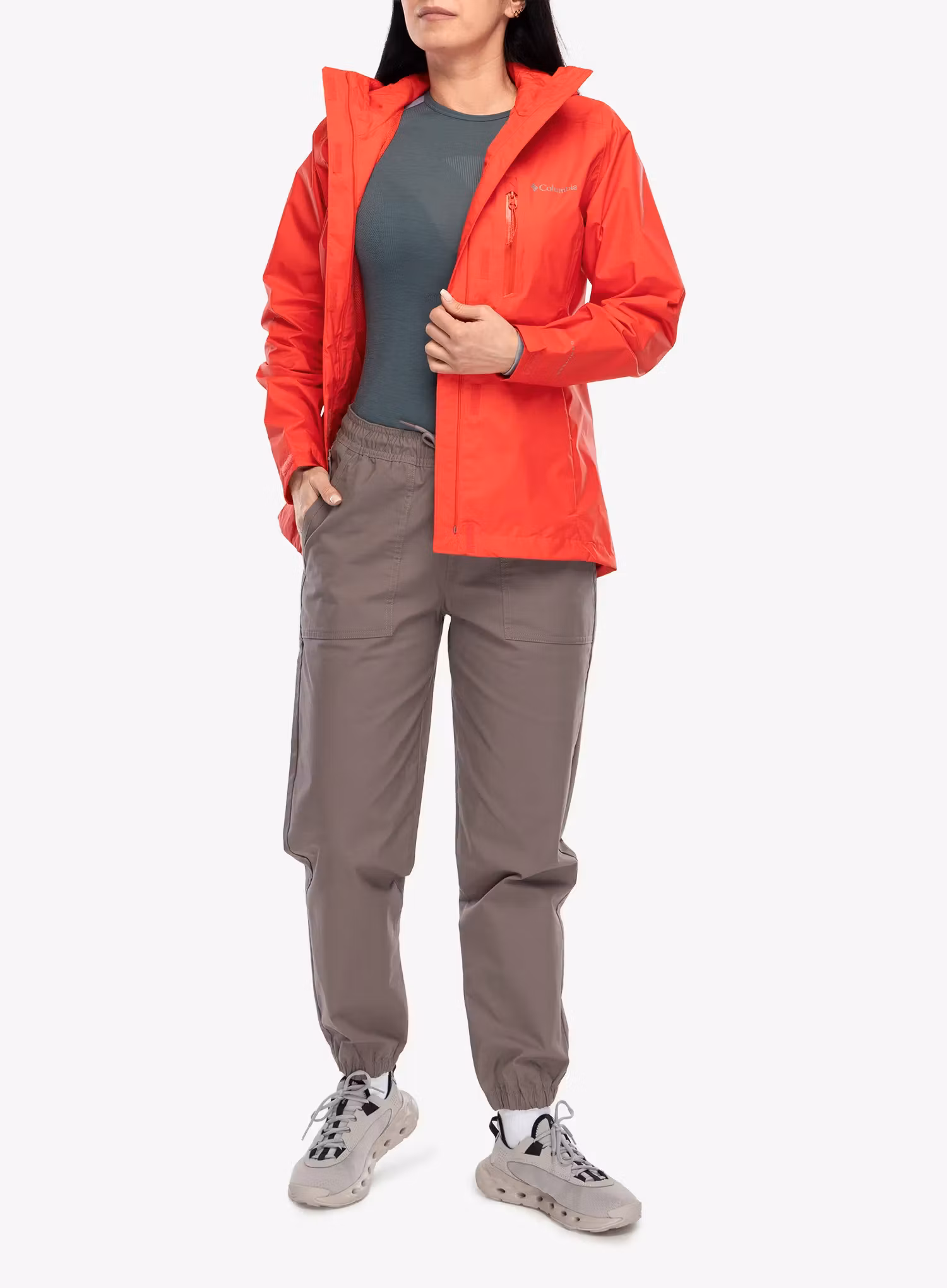 Nepremokavá bunda dámska Columbia Pouring Adventure III Jacket - poppy red