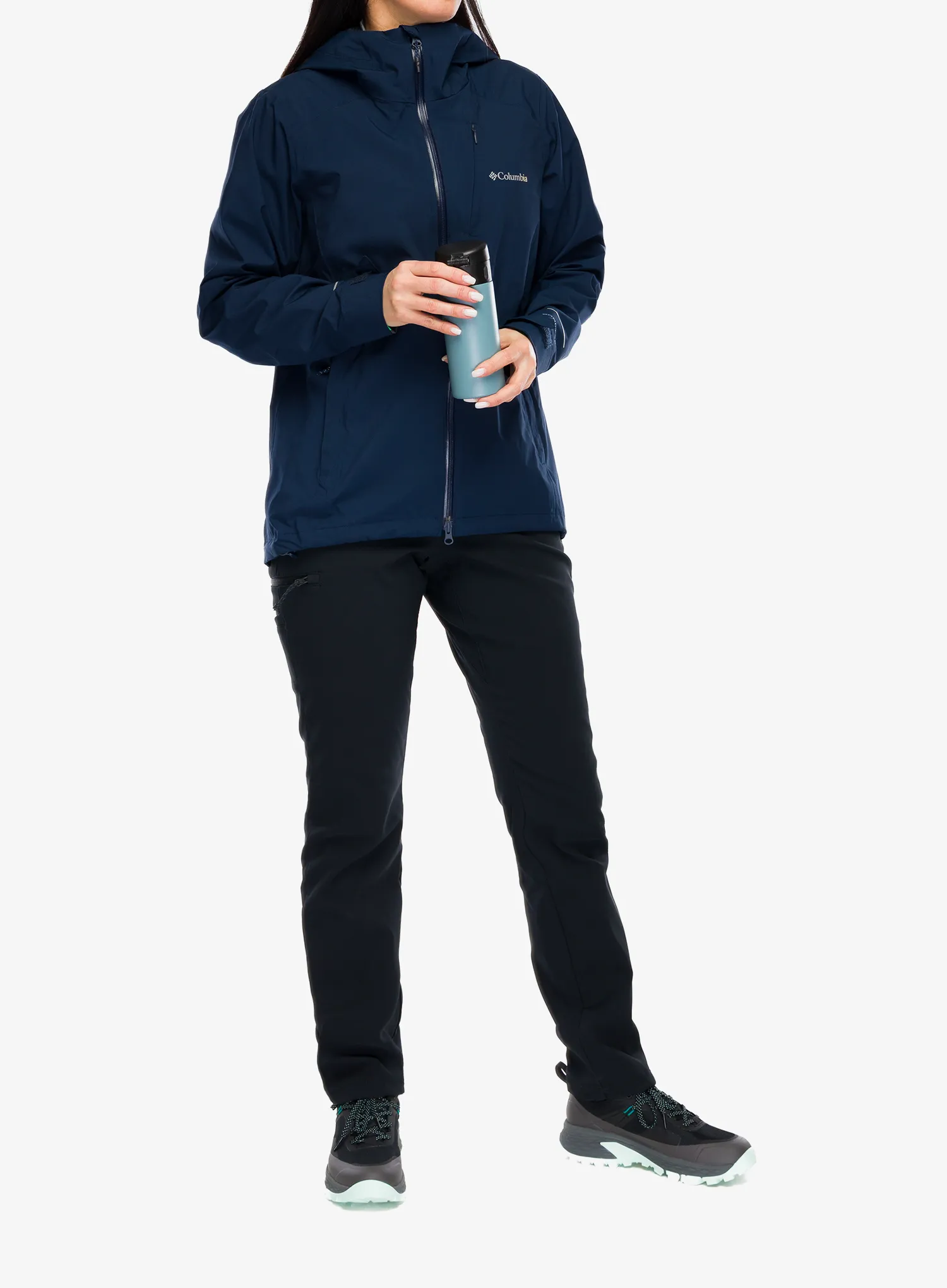 Nepremokavá bunda dámska Columbia Trailborne 2.5L Shell - collegiate navy