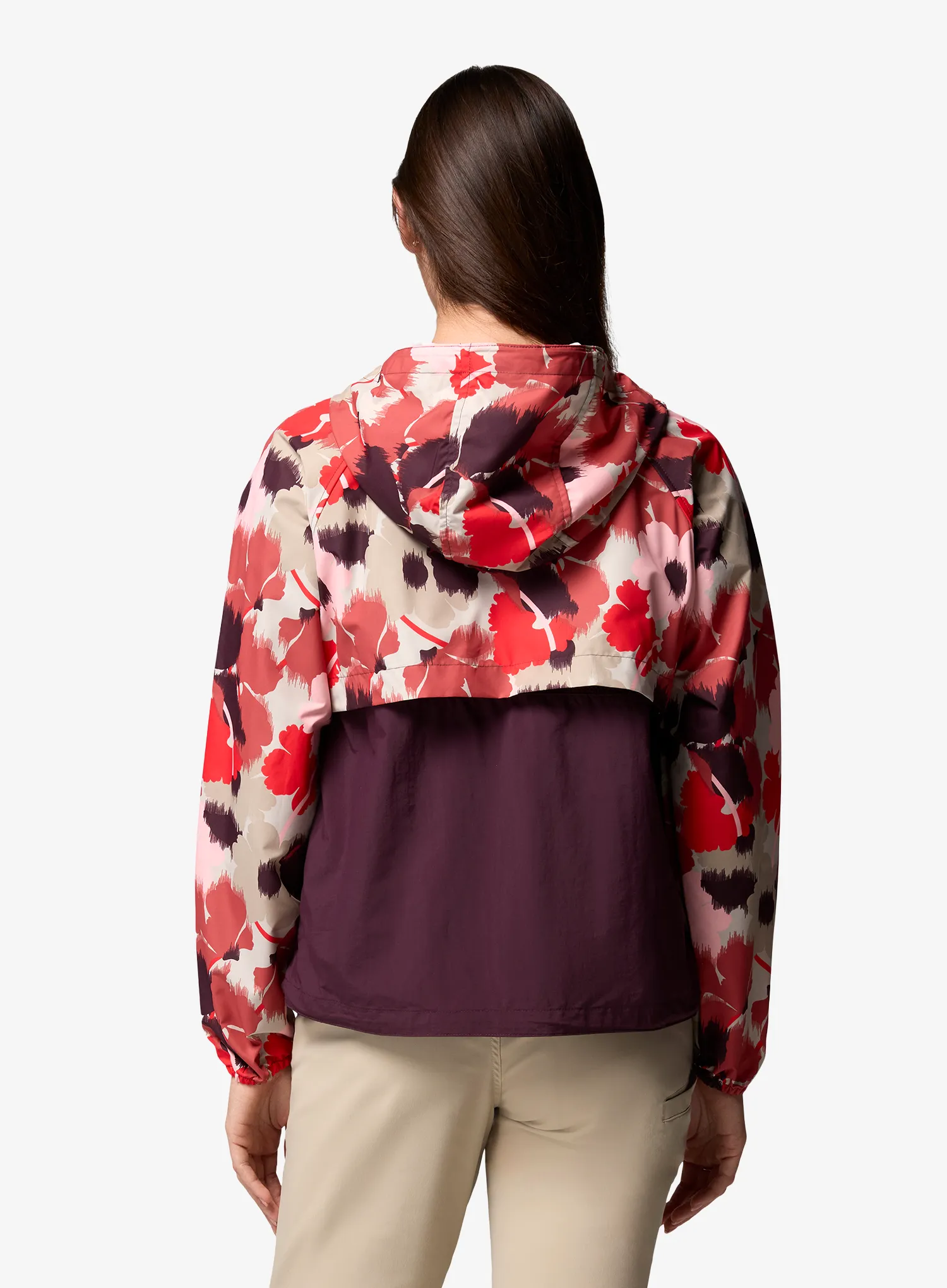 Dámska vetrovka Columbia Spire Valley Printed Windbreaker - washed red print/moonvista