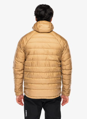 Páperová bunda adidas TERREX Xperior CLIMAWARM+ Down Hooded Jacket - cardboard