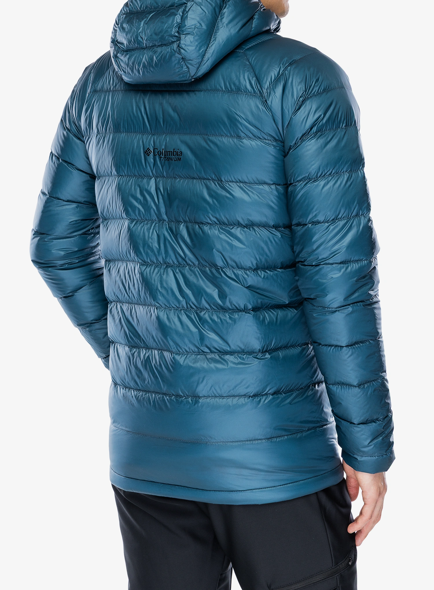 Páperová bunda Columbia Arctic Crest Down Hooded Jacket - everblue