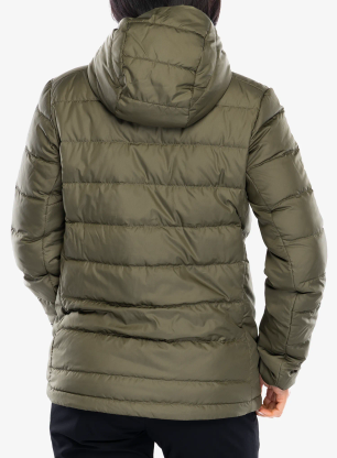 Bunda páperová dámska adidas TERREX Multi Light Down Hooded Jacket - olive strata