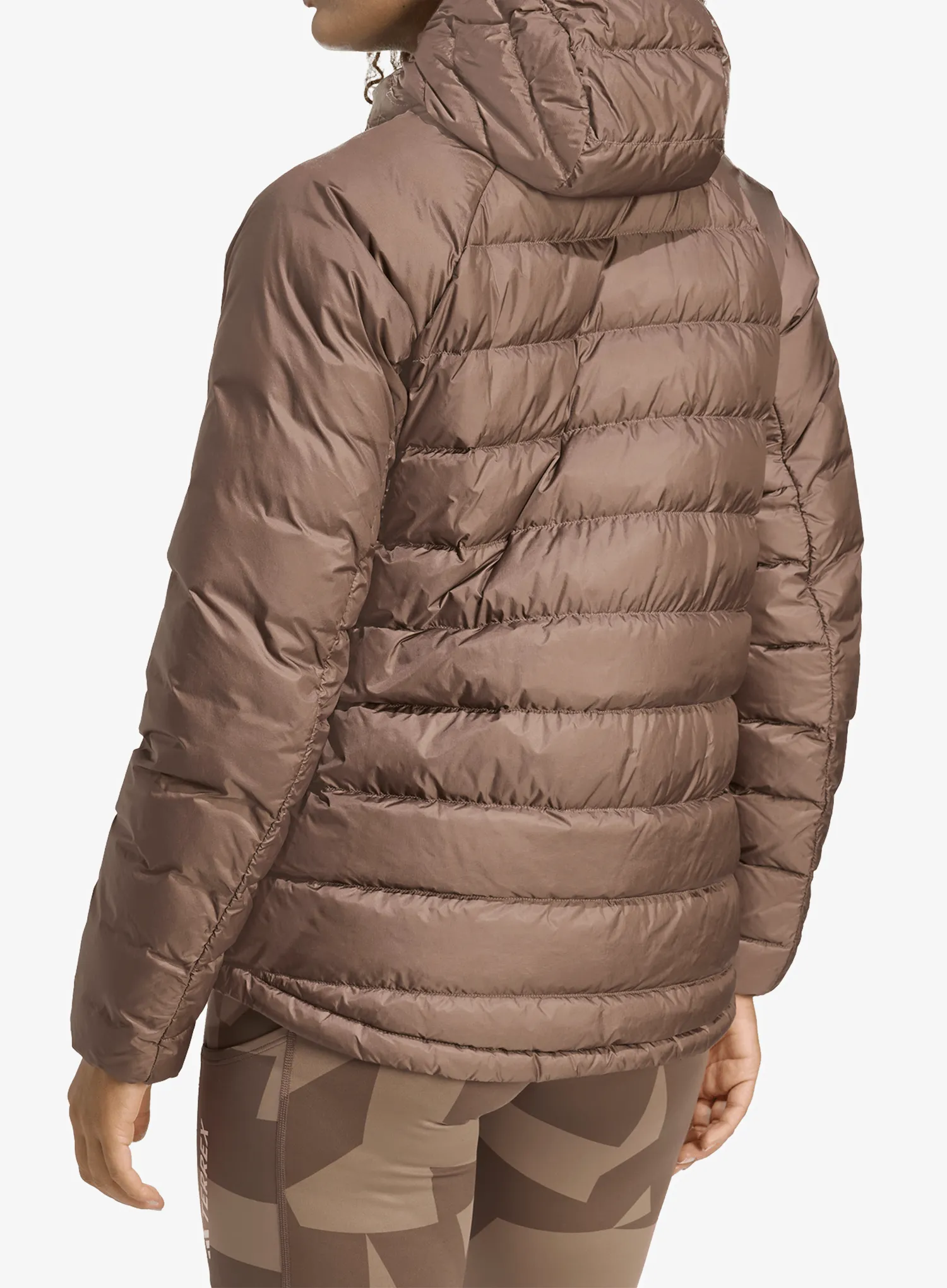 Bunda páperová dámska adidas TERREX Xpr Down J - earth strata