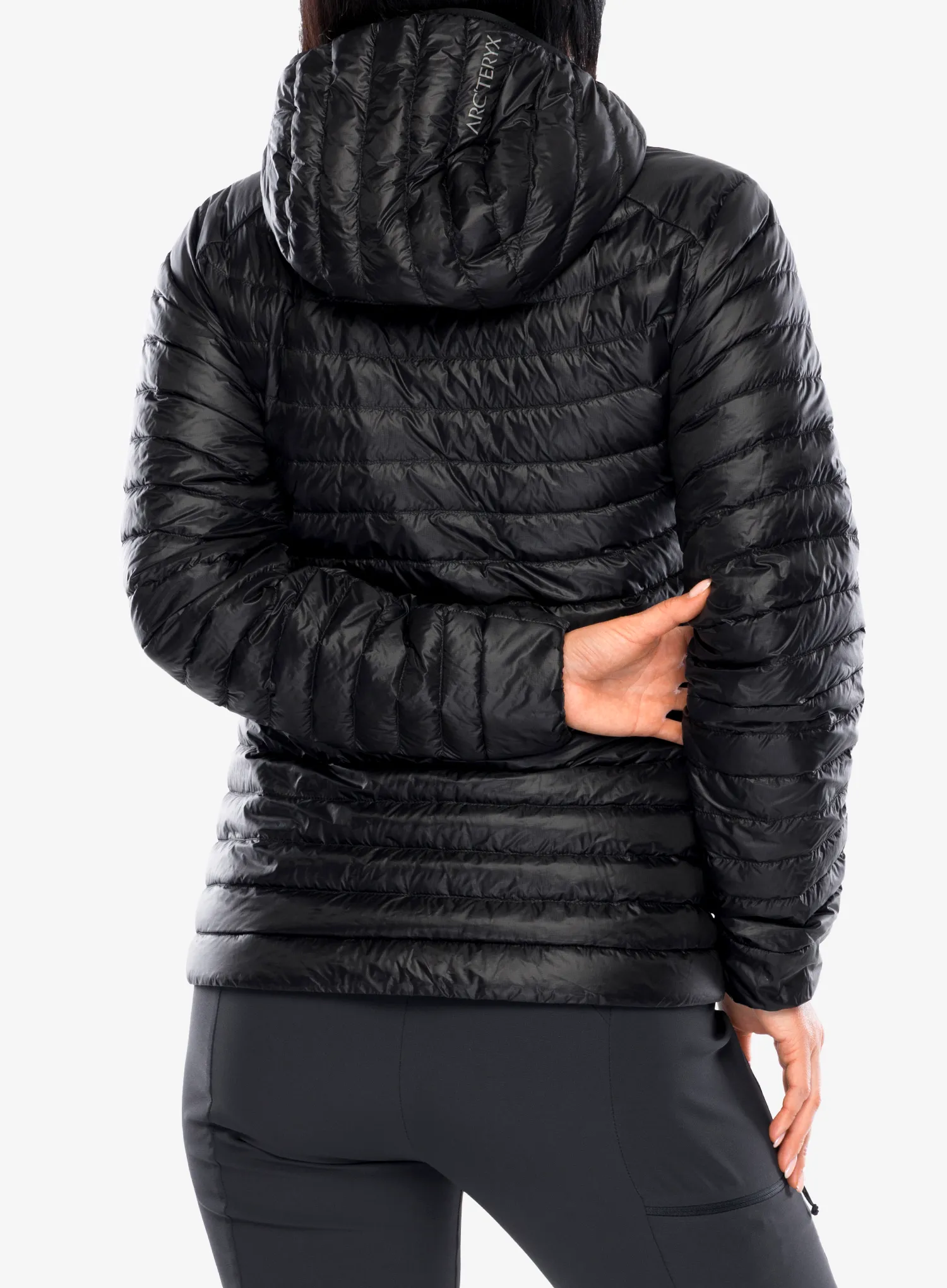 Bunda páperová dámska Arcteryx Cerium SL Hoody - black