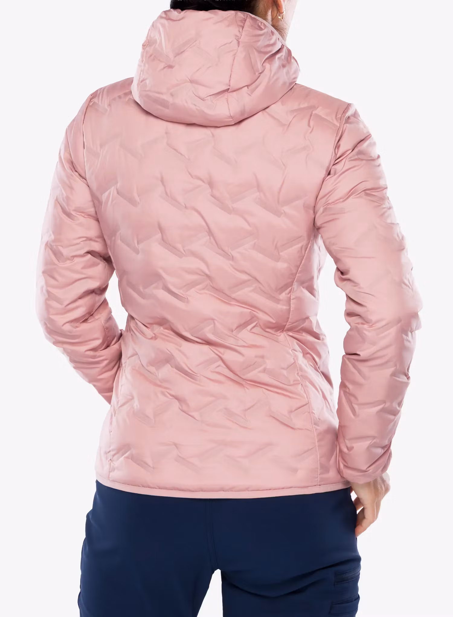 Bunda páperová dámska Columbia Delta Ridge II Down Hooded Jacket - eraser pink