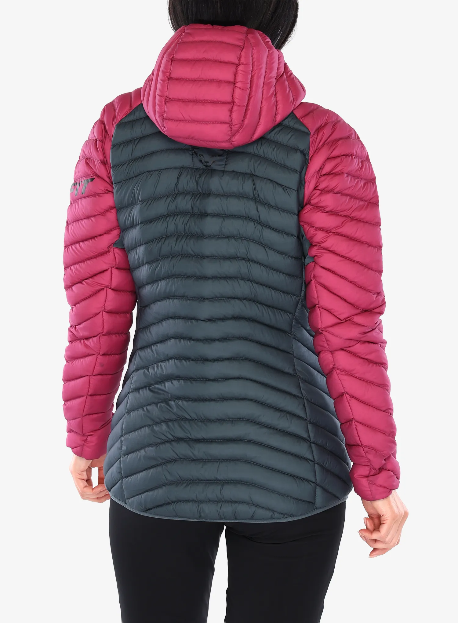 Bunda páperová dámska Dynafit Radical Down Hooded Jacket - magenta