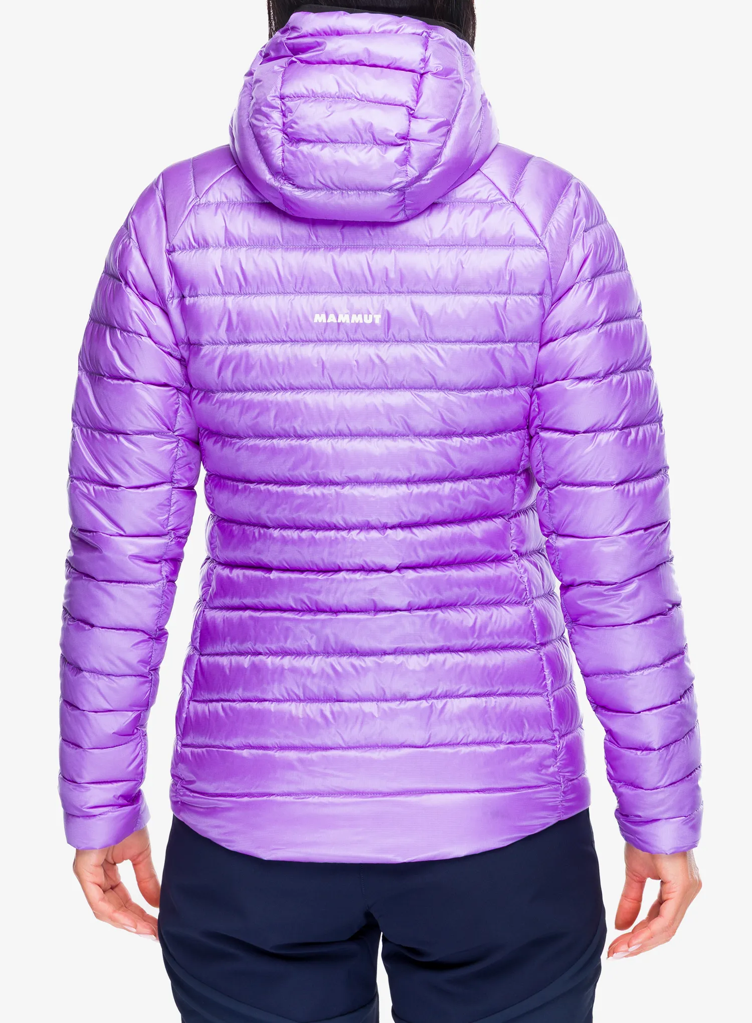 Bunda páperová dámska Mammut Broad Peak IN Hooded Jacket - lavandin/black