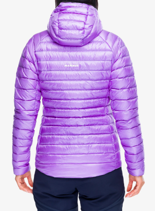 Bunda páperová dámska Mammut Broad Peak IN Hooded Jacket - lavandin/black