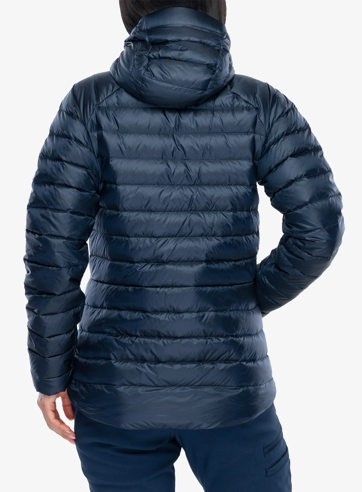 Bunda páperová dámska Montane Anti Freeze Hoodie - eclipse blue/blue