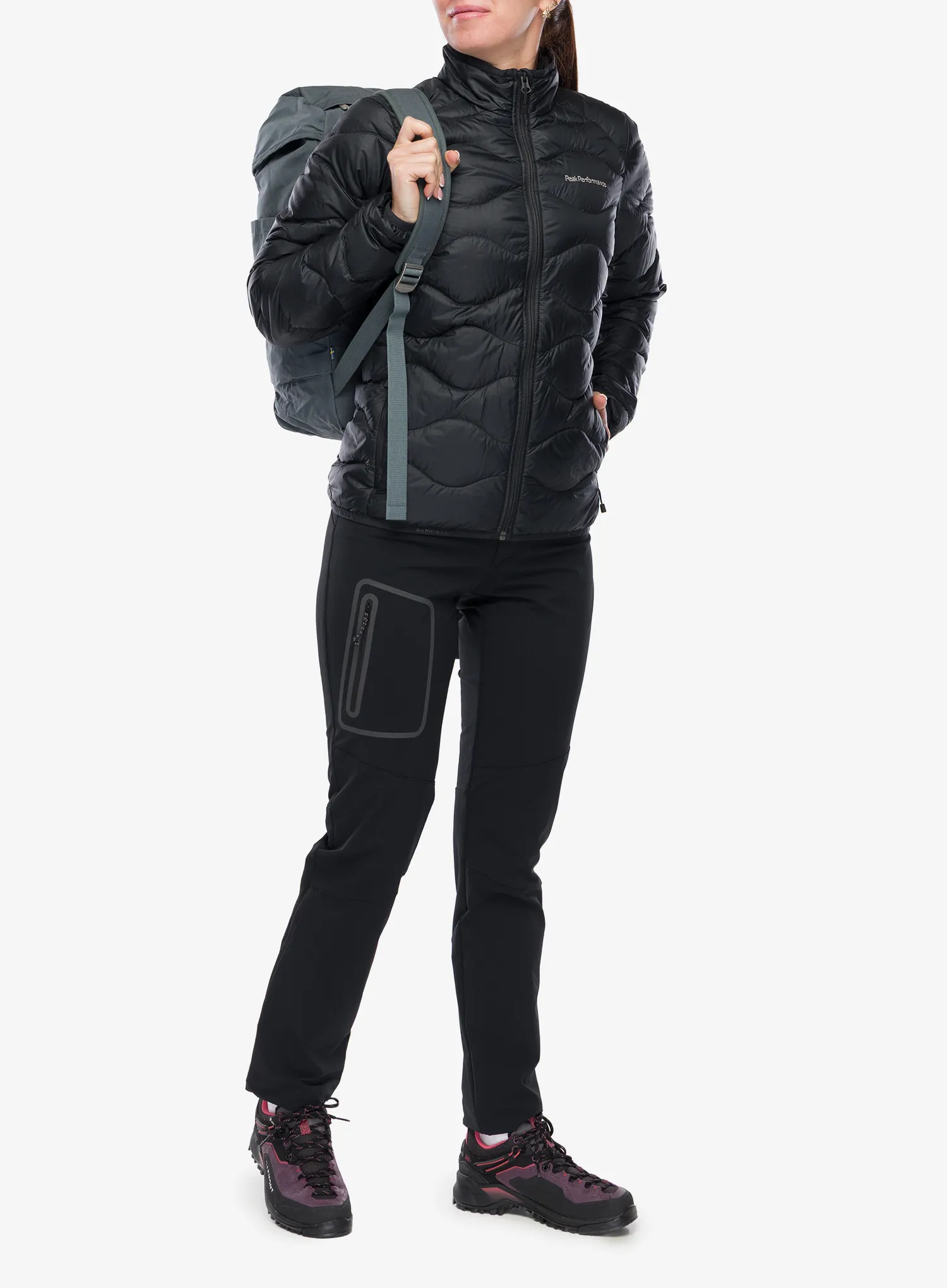 Bunda páperová dámska Peak Performance Helium Down Jacket - black