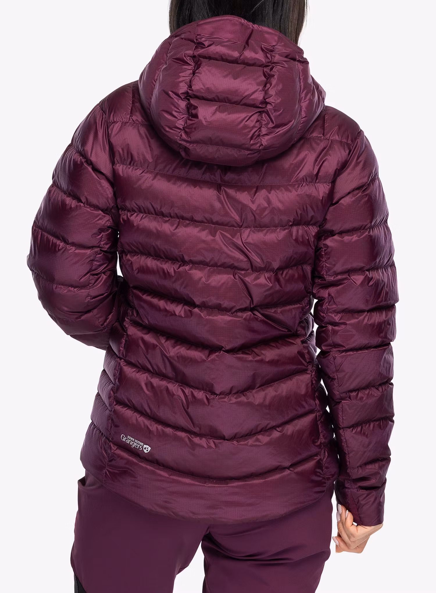 Bunda páperová dámska Rab Electron Pro Hoody - mulberry
