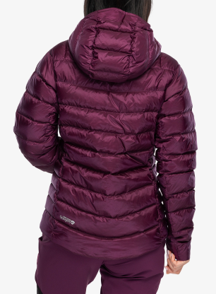 Bunda páperová dámska Rab Electron Pro Hoody - mulberry
