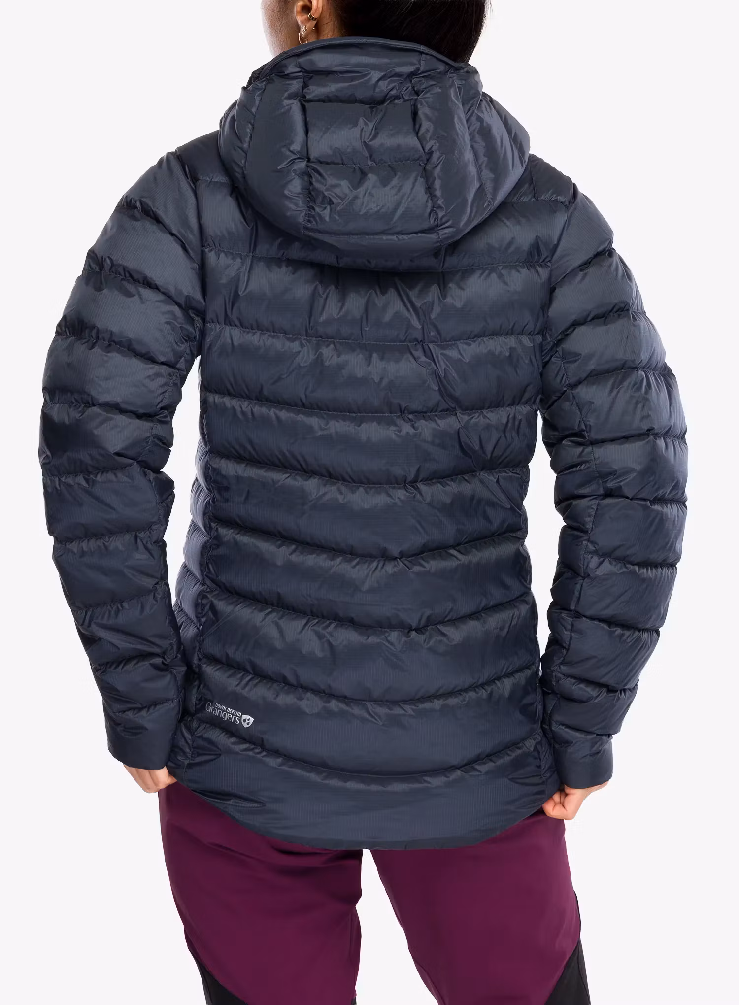 Bunda páperová dámska Rab Electron Pro Hoody - steel