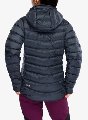 Bunda páperová dámska Rab Electron Pro Hoody - steel