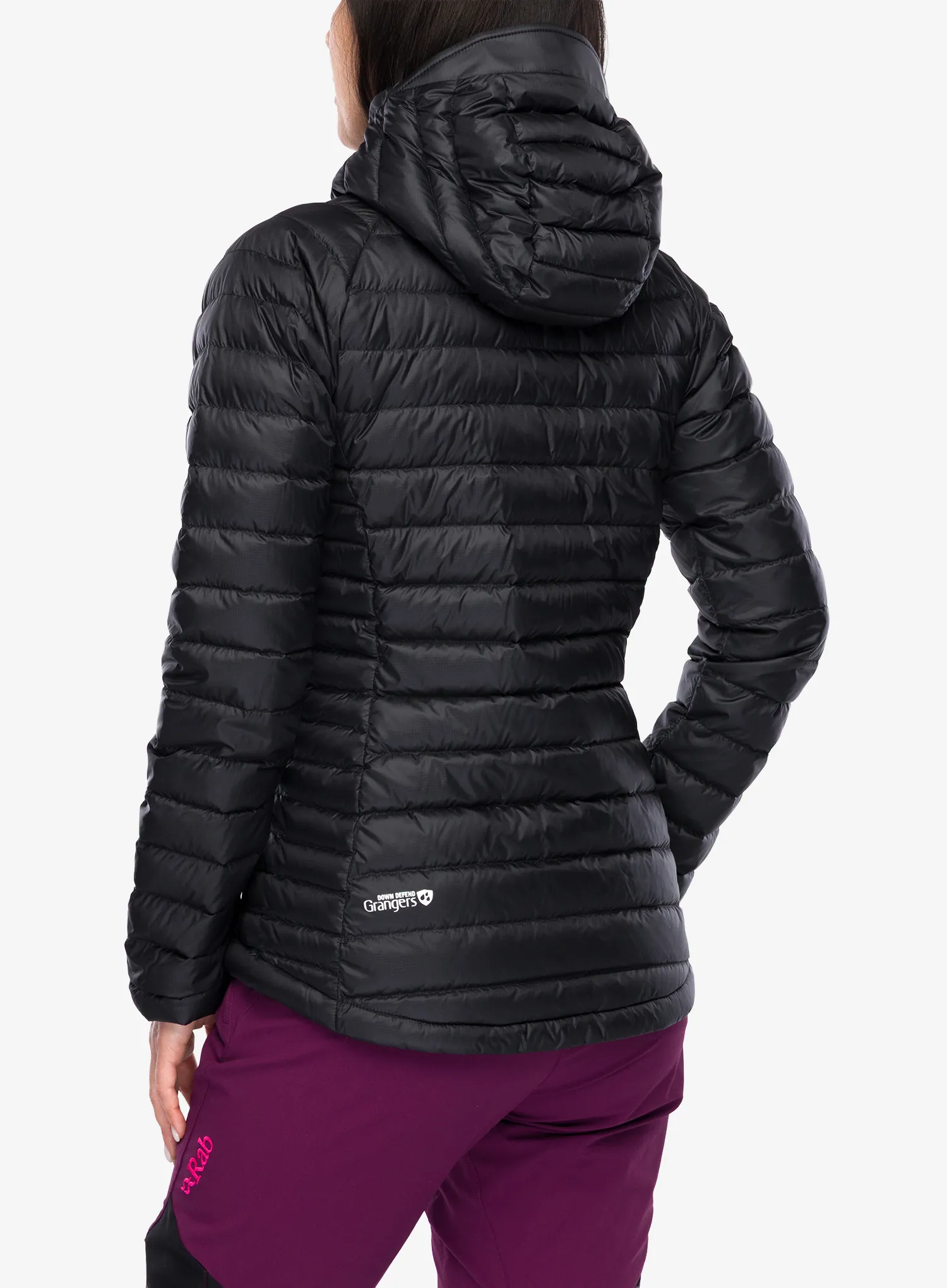 Bunda páperová dámska Rab Microlight Alpine Jacket - black/black