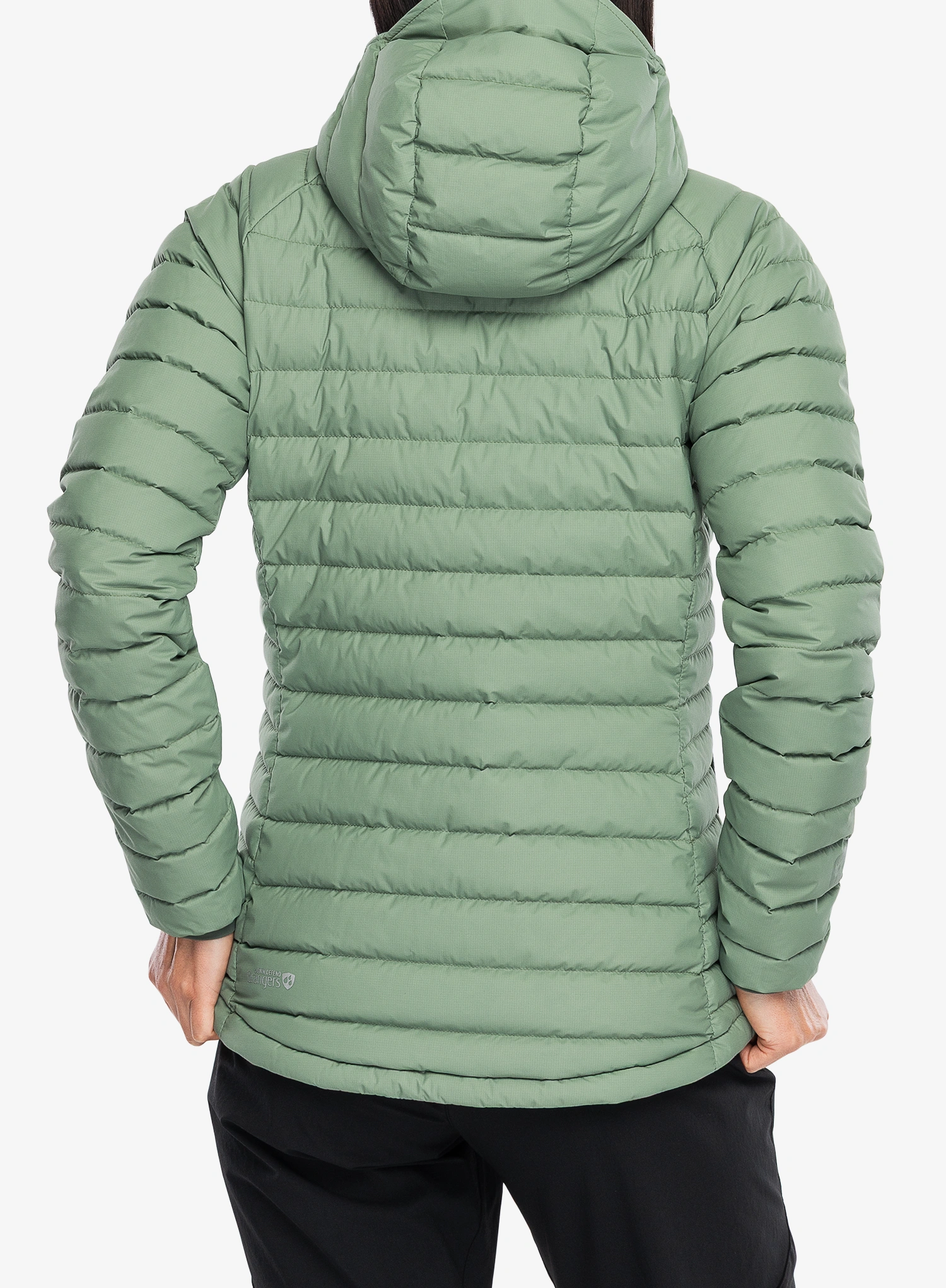 Bunda páperová dámska Rab Microlight Windstopper Hoody - dark fig green