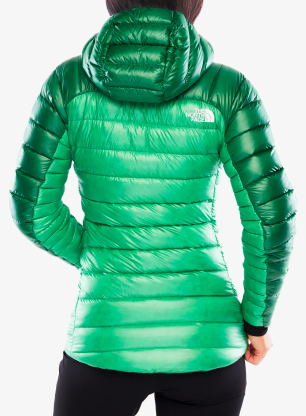 Bunda páperová dámska The North Face Summit Breithorn Hoodie - nebula green/evergreen