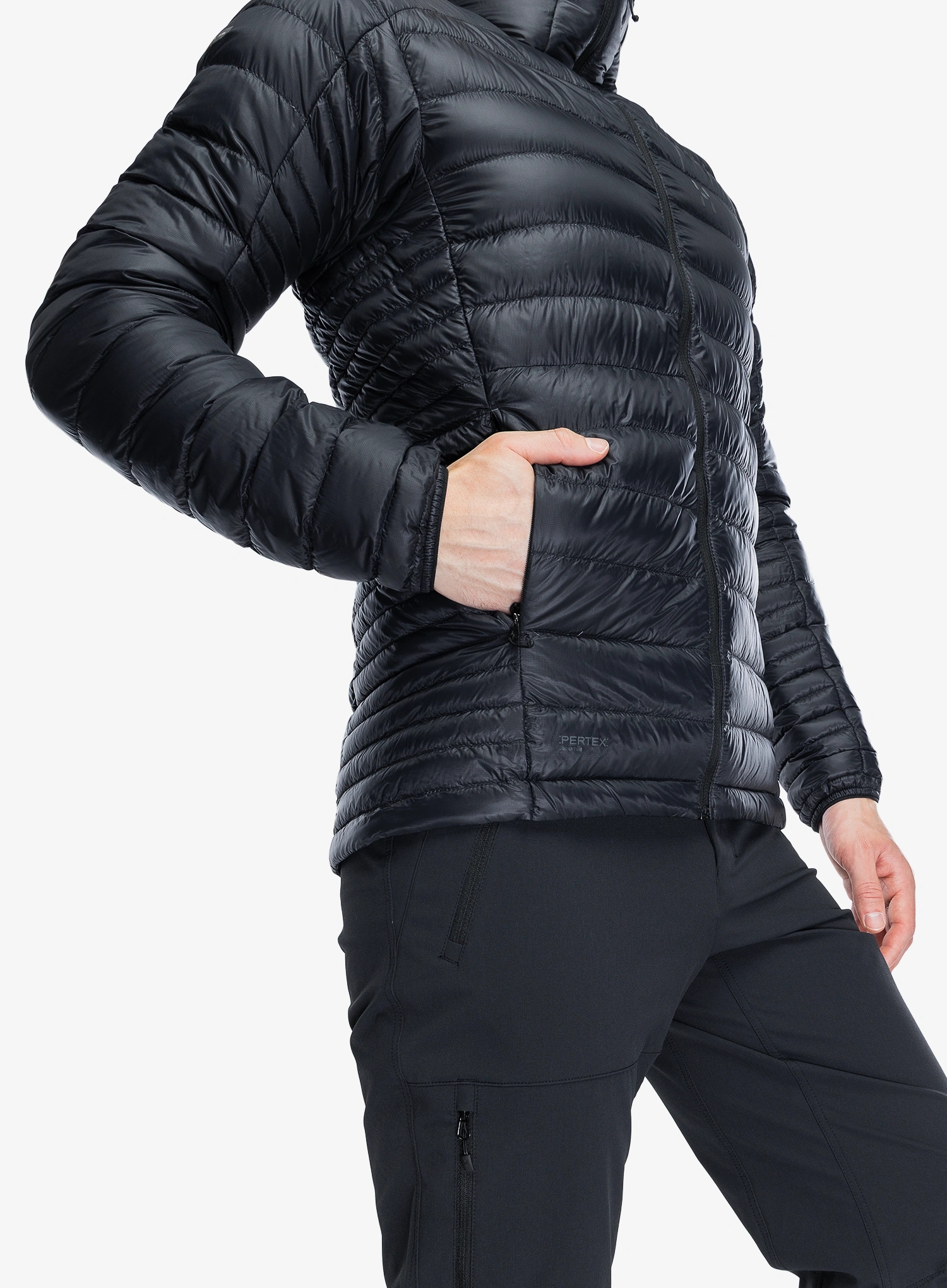 Páperová bunda Haglofs L.I.M Down II Hood - true black