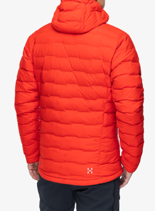 Páperová bunda Haglofs Spitz Down Hood - tech red