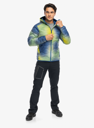 Páperová bunda Peak Performance AOP Helium Down Hood - aop