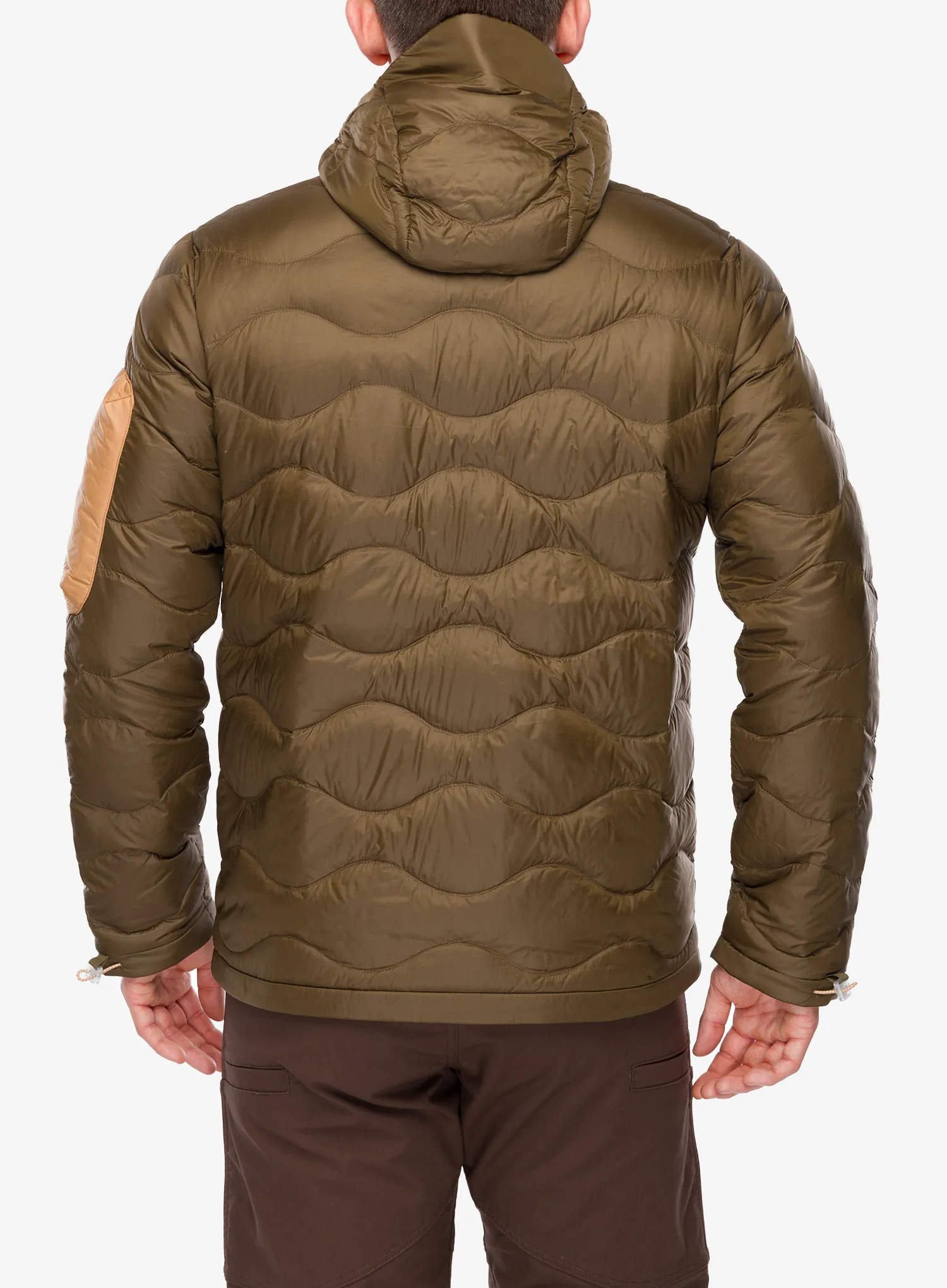 Páperová bunda Peak Performance Helium Utility Down Hood Jacket - meadow moss/sierra sand