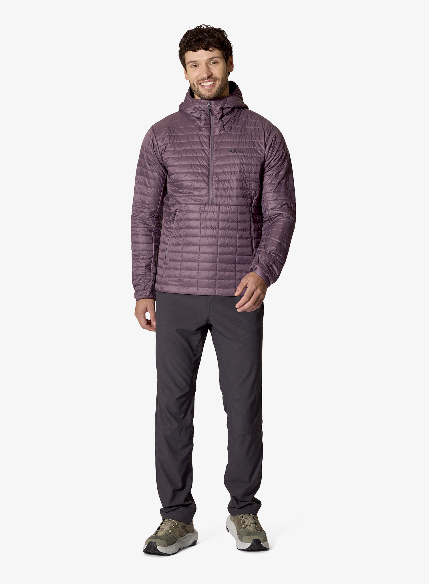 Páperová bunda Rab Microlighter Pullover Hoody - dark iris
