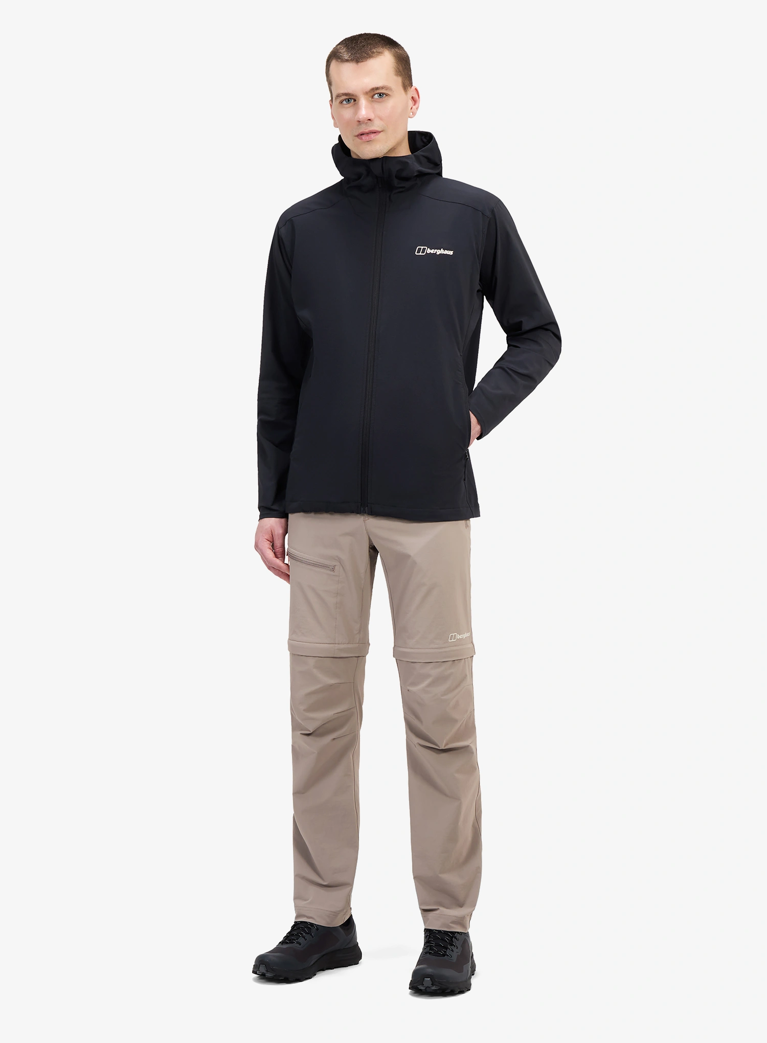 Softshellová bunda Berghaus Ridge Roamer Lite Jkt - jet black