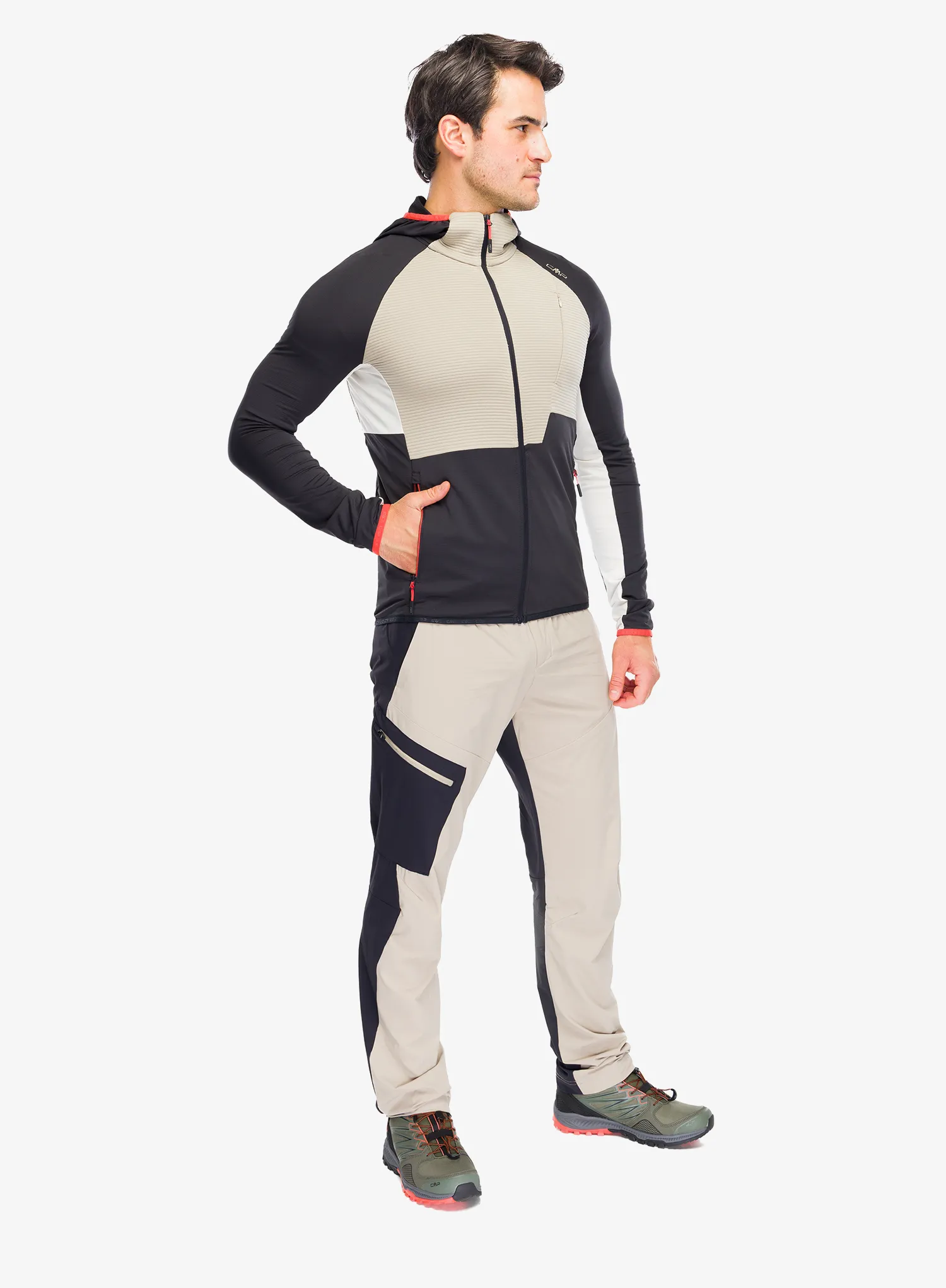 Softshellová bunda CMP Rils Jacket Fix Hood - antracite/corda