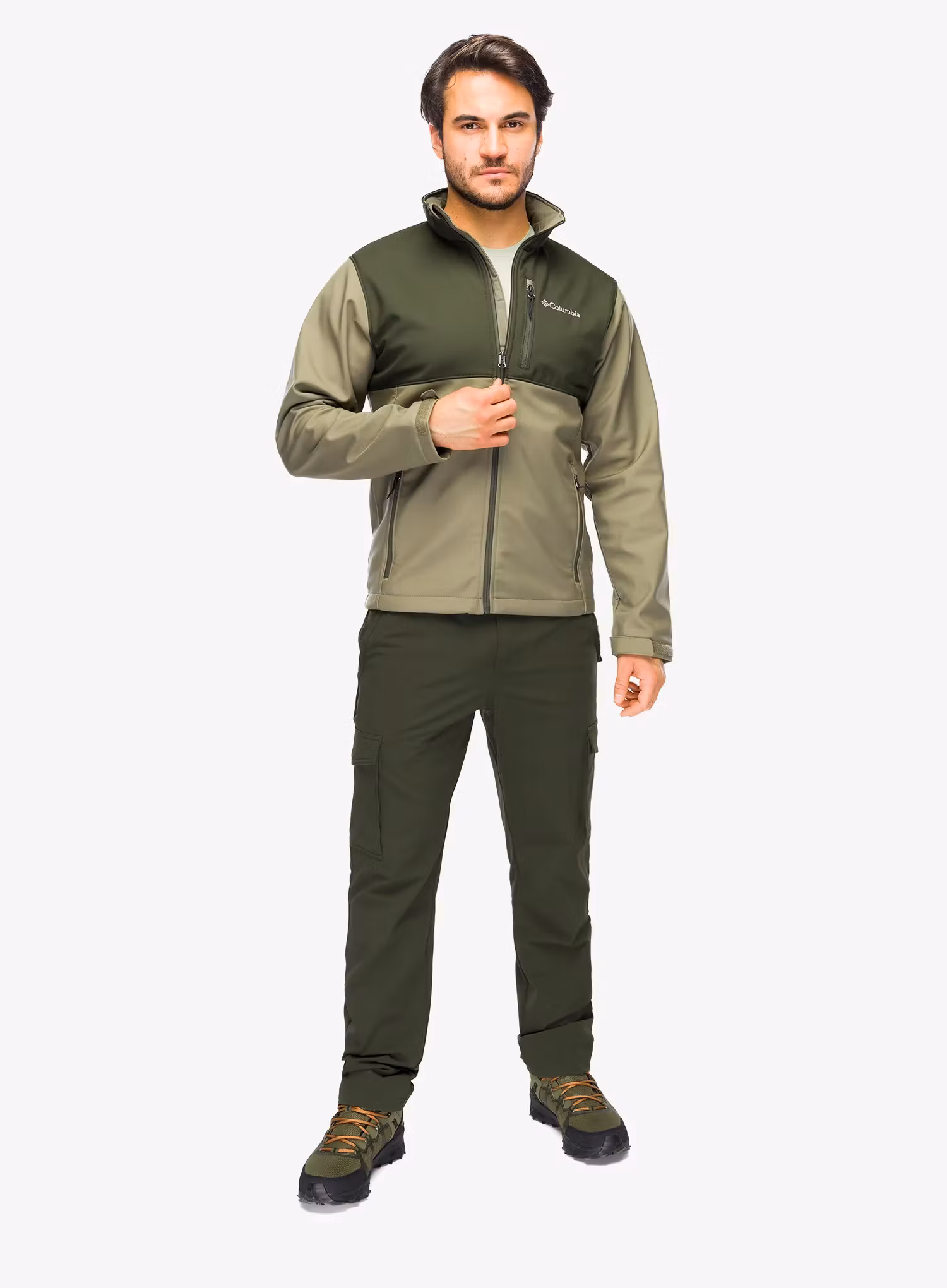 Softshellová bunda Columbia Ascender Softshell Jacket - stone green/greenscape