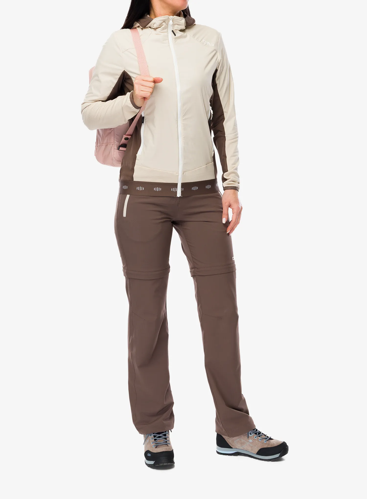 Softshellová bunda dámska CMP Solira Jacket Hybrid - cream