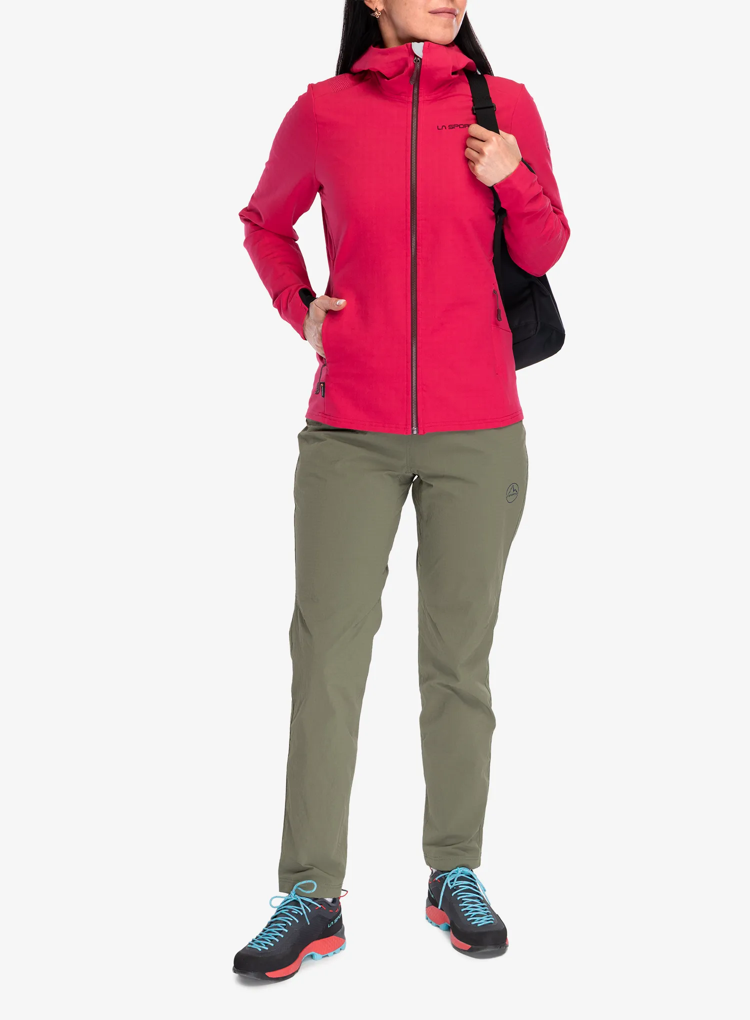 Softshellová bunda dámska La Sportiva Descender Storm Jacket - azalea/redwood
