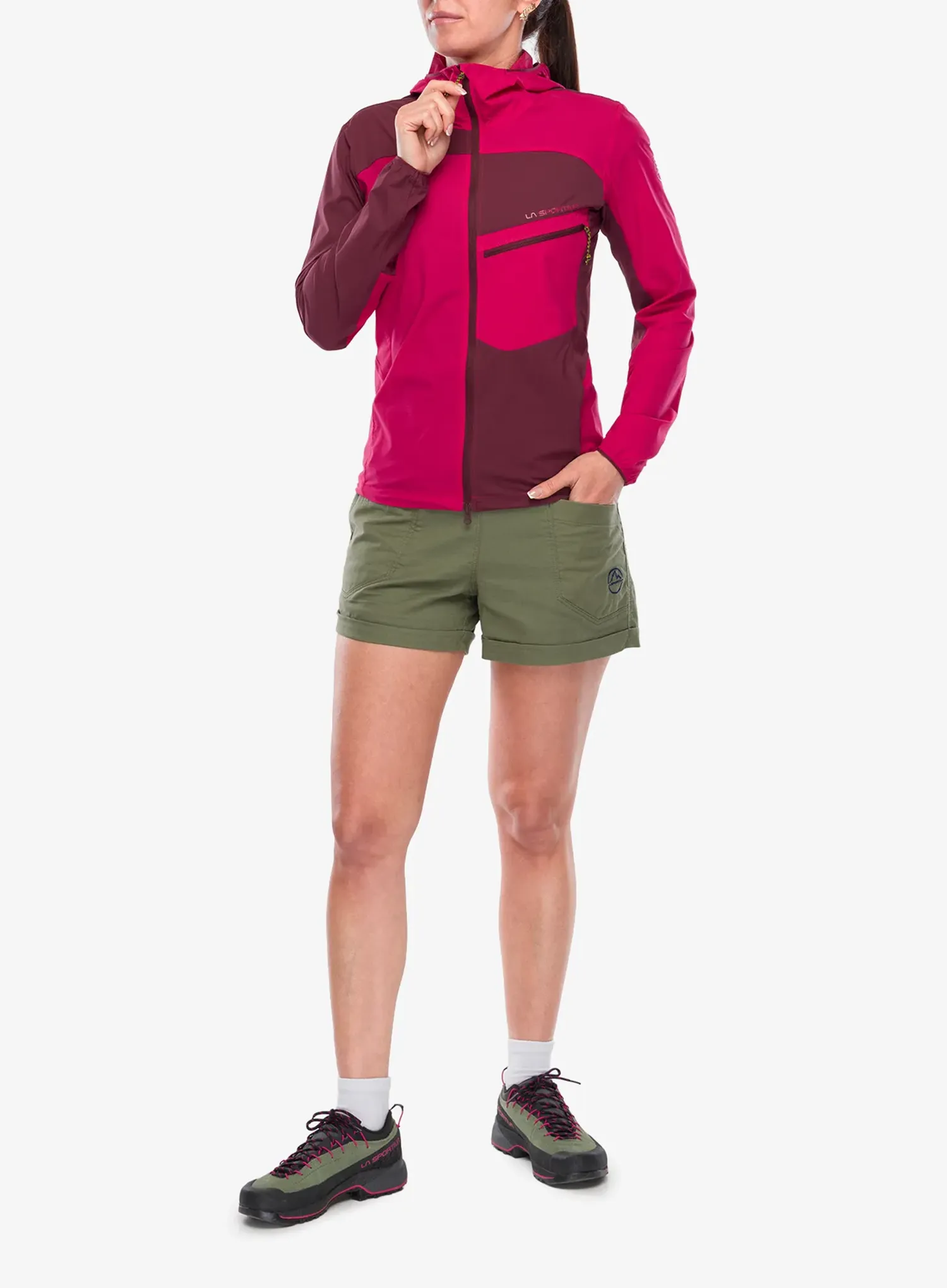 Softshellová bunda dámska La Sportiva Freeway Wind Jacket - azalea/redwood