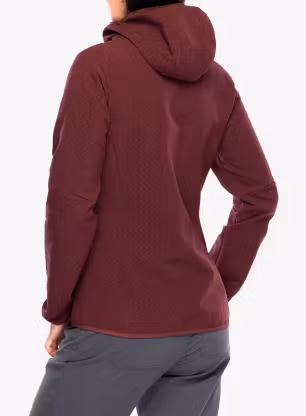 Softshellová bunda dámska Patagonia R2 CrossStrata Hoody - dark ruby
