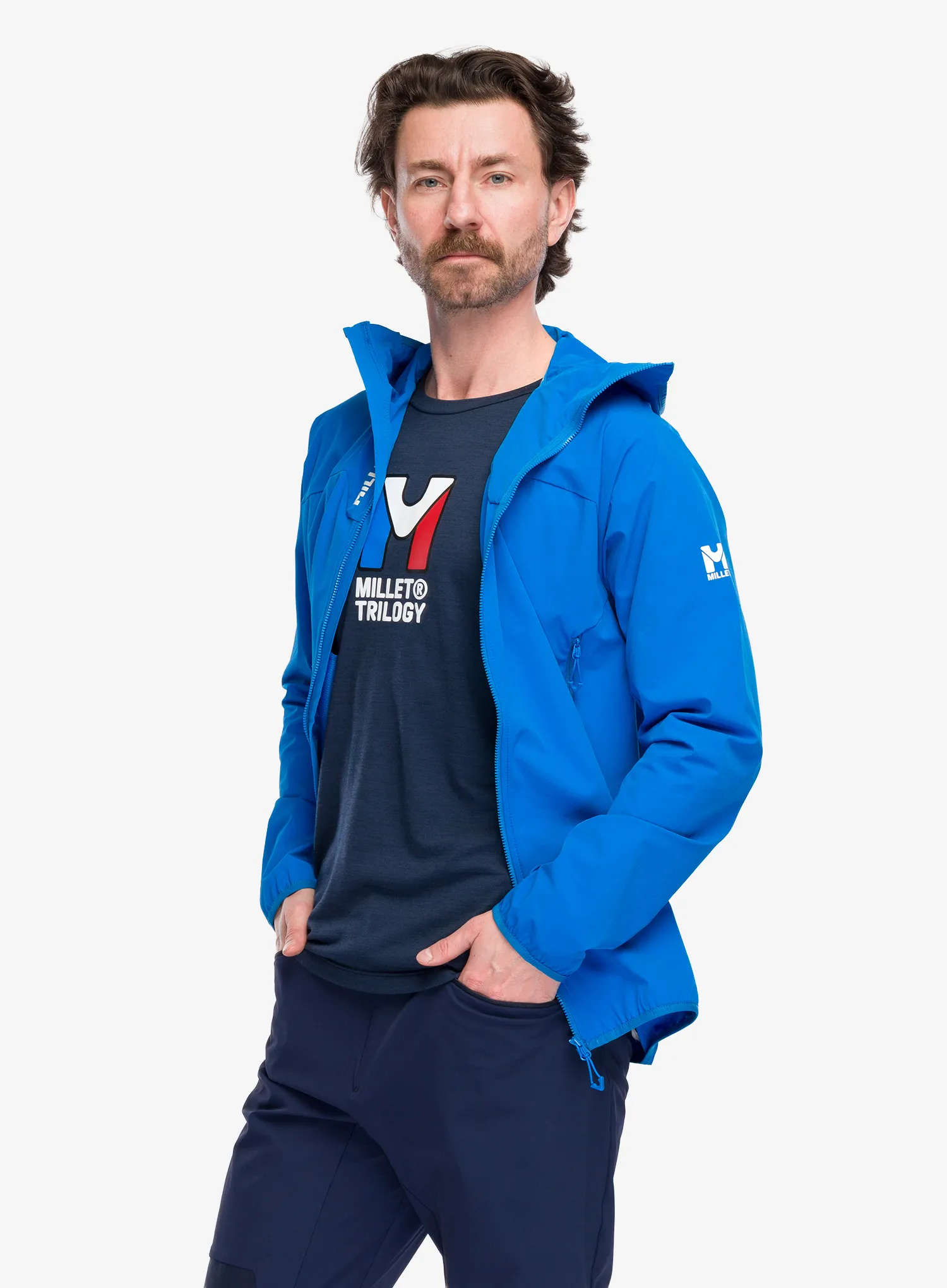 Softshellová bunda Millet Kamet Xcs Light Hoodie - icon blue